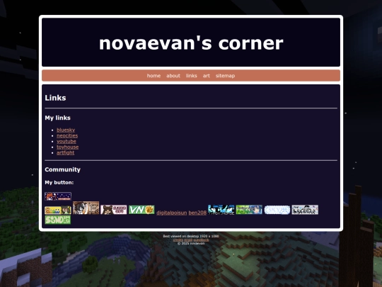 links screenshot