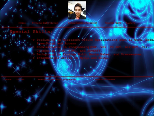 Skills screenshot