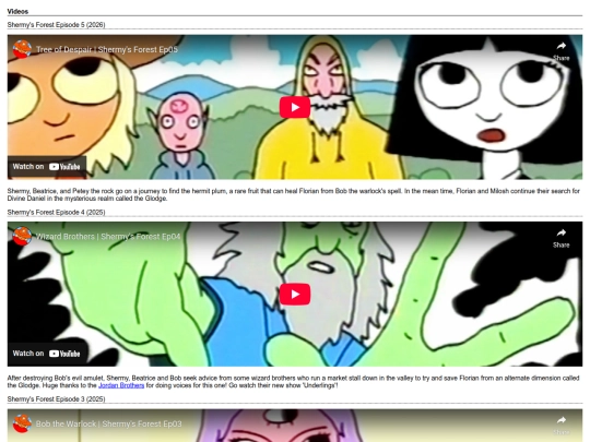 videos screenshot