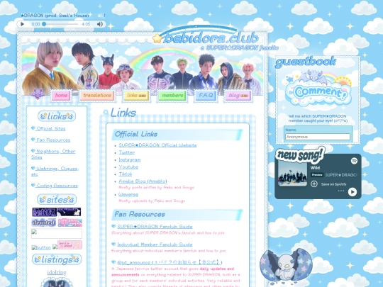links screenshot