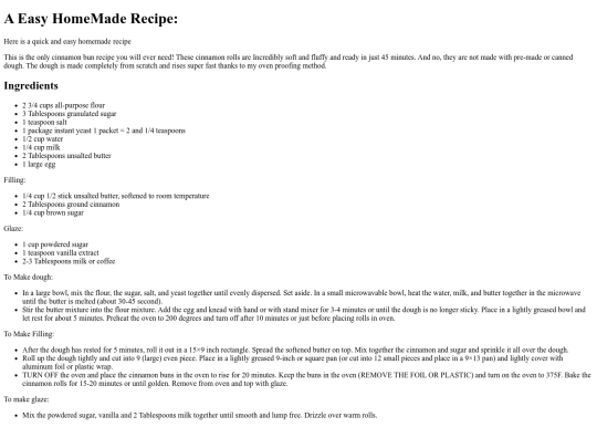 Homemaderecipe screenshot