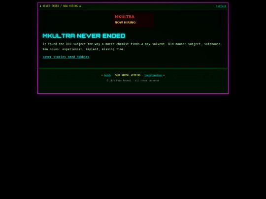 mkultra screenshot