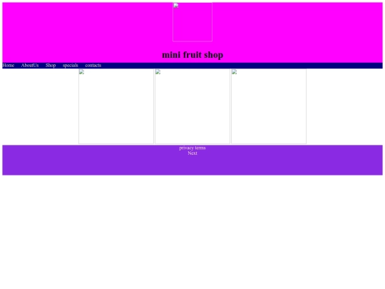 fruits shop/page 1 screenshot