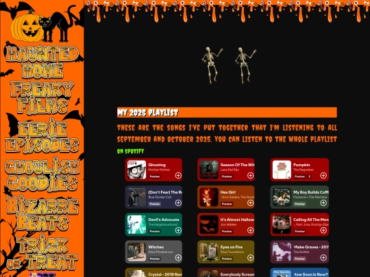 halloween/playlists/2025 screenshot