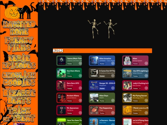 halloween/playlists/aliens screenshot