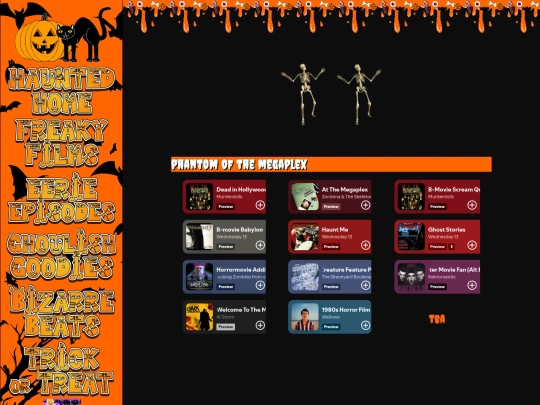 halloween/playlists/megaplex screenshot