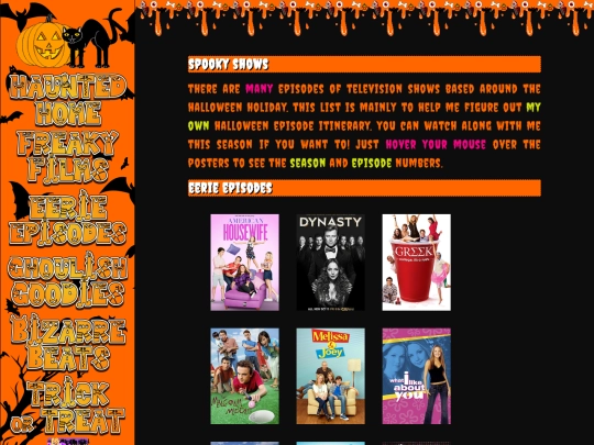 halloween/shows screenshot