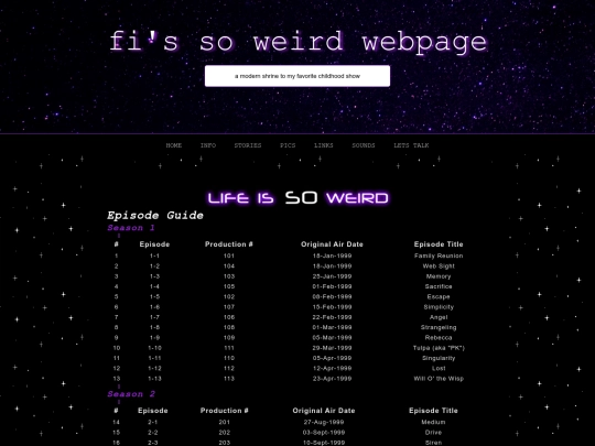 soweird/info/episodes screenshot