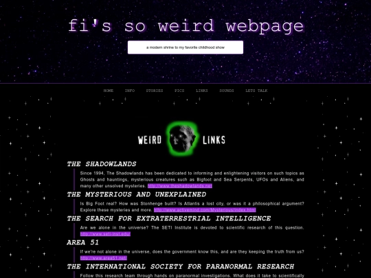 soweird/links screenshot
