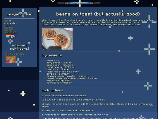 recipe_beansontoast screenshot