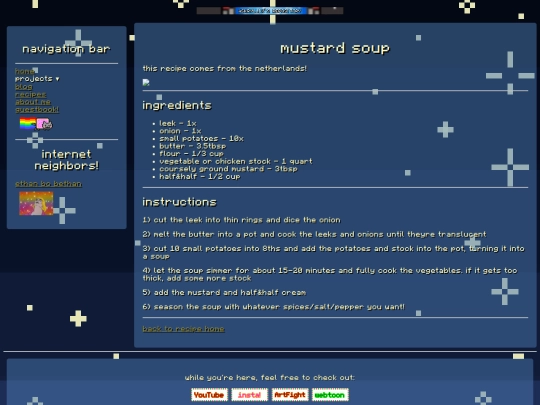 recipe_mustardsoup screenshot