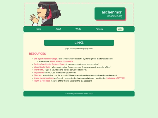 pages/links screenshot