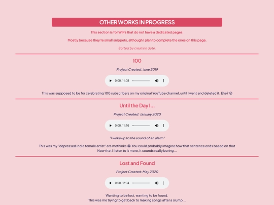 pages/music/releases/wips screenshot