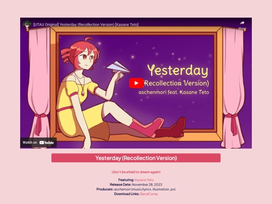 pages/music/releases/yesterdayremake screenshot