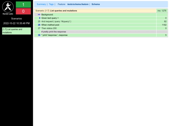 karate-reports/tests.schema screenshot