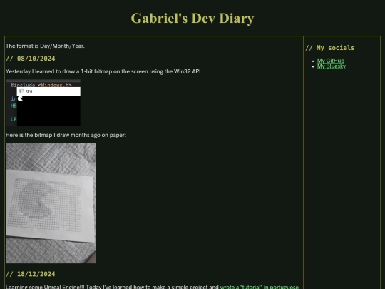 dev/diary screenshot
