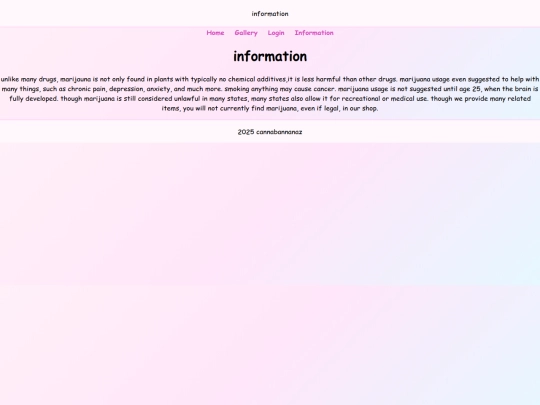 information screenshot