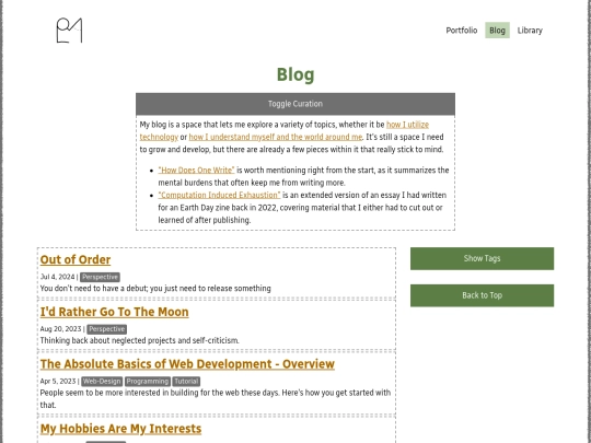 blog screenshot
