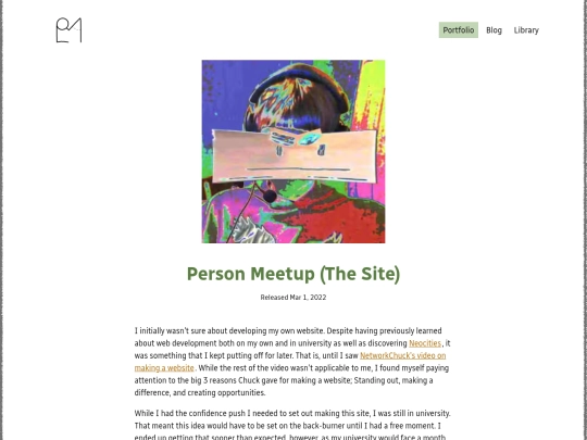 portfolio/person-meetup-site screenshot