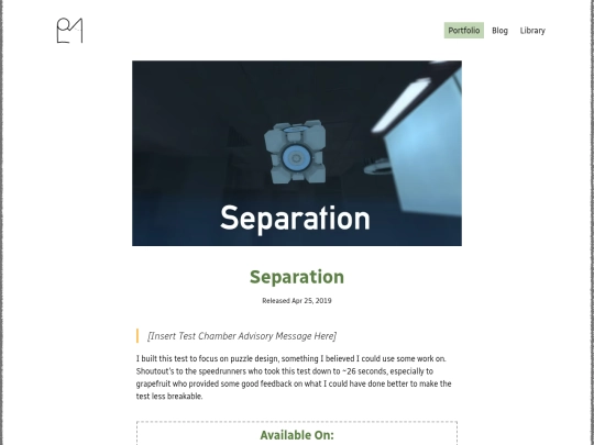 portfolio/separation screenshot