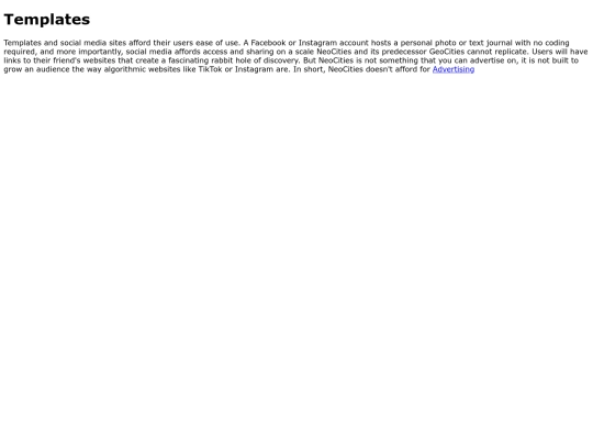 Templates screenshot