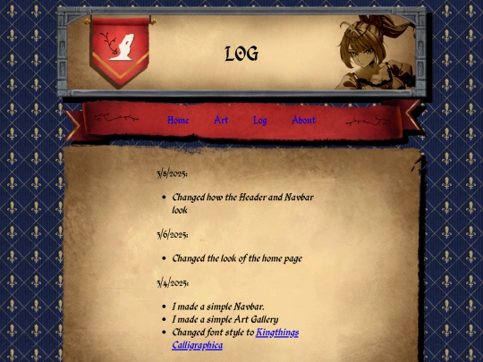 log screenshot