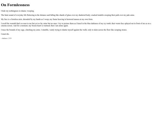 OnFormlessness screenshot