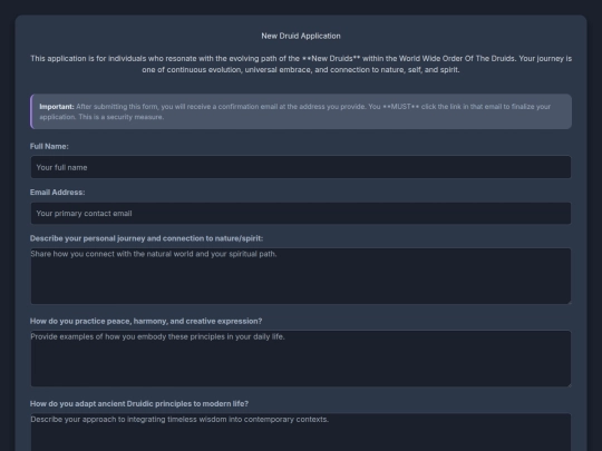 druids/newdruidapplication screenshot