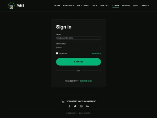 login screenshot