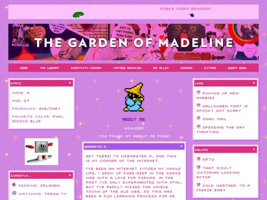pages/aboutme screenshot