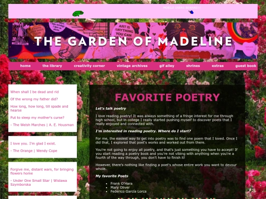pages/favoritepoetry screenshot