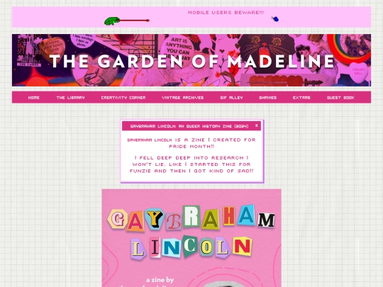 pages/gaybrahamlincolnzine screenshot