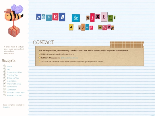 pages/paperandpixelcontact screenshot