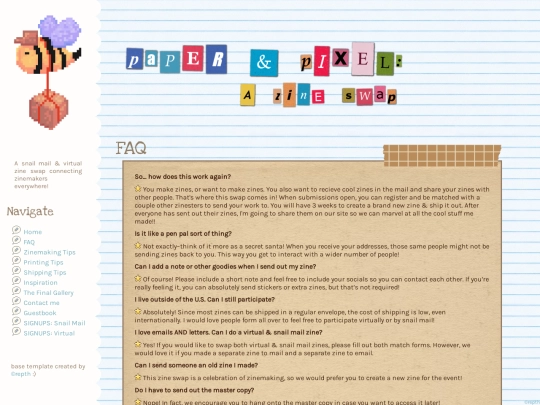 pages/paperandpixelfaq screenshot