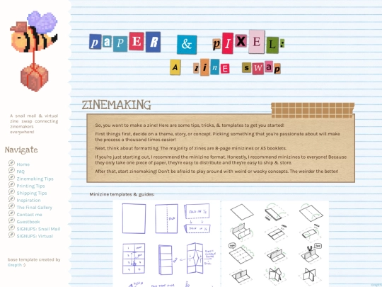 pages/paperandpixelzinemaking screenshot