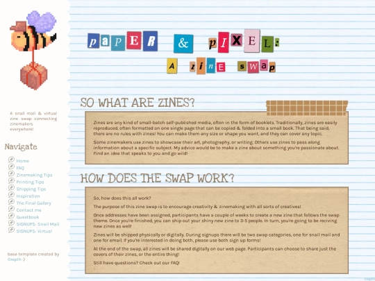 pages/paperandpixelzineswap screenshot