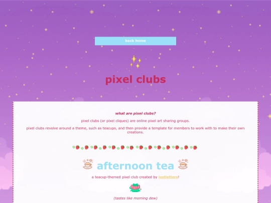 pages/pixelclubs screenshot