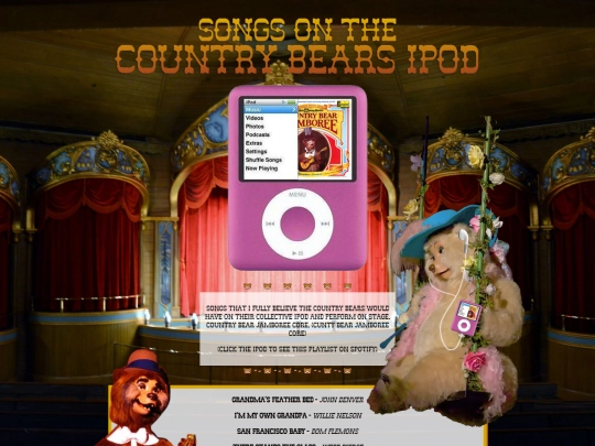 pages/playlistcountrybearsipod screenshot
