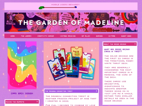 pages/rainbowconnectiontarot screenshot