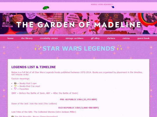 pages/starwarslegendsbooklist screenshot