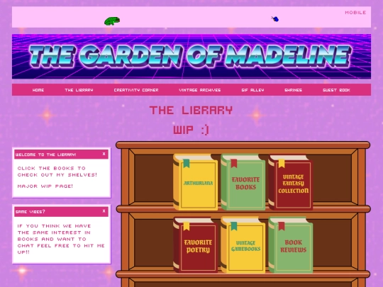pages/thelibrarywip screenshot