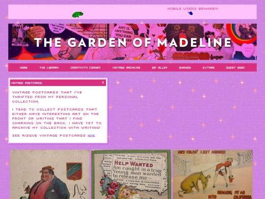 pages/vintagepostcards screenshot