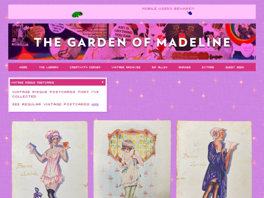 pages/vintagerisquepostcards screenshot