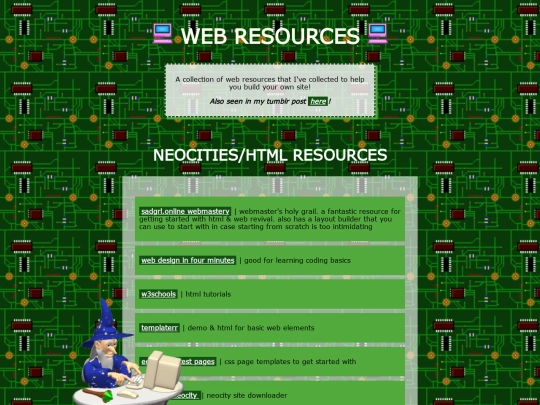 pages/webresources screenshot