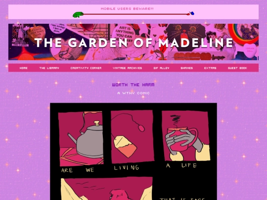 pages/worththeharmcomic screenshot