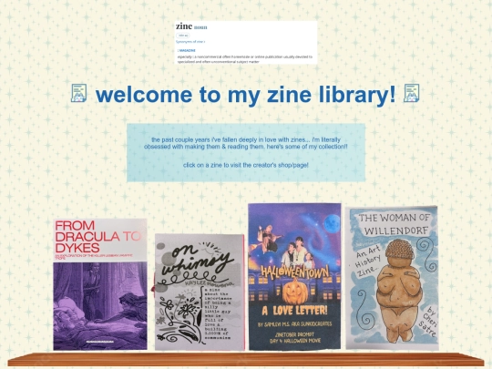 pages/zinelibrary screenshot