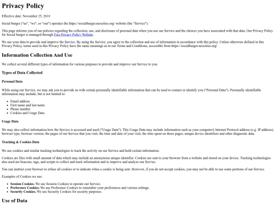 privacypolicy screenshot