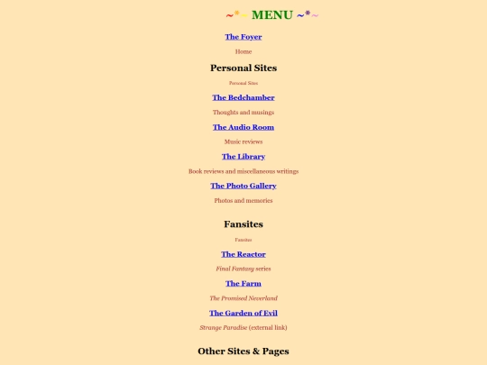 menu screenshot