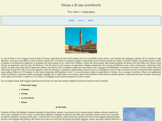 Progetto/terzapagina screenshot