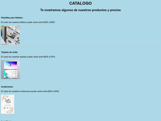 catalogo screenshot